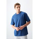 Air Jones Parlament Pamuklu Kalın Yumuşak Dokulu Oversize Fit Basic Erkek T-Shirt - 88377 - 2XL