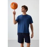 Air Jones Parlament Waffle İnterlok Yüzeyi Dokulu Oversize Fit Basic Erkek T-Shirt - 88379