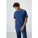 AIR JONES Parlament Waffle İnterlok Yüzeyi Dokulu Oversize Fit Basic Erkek T-Shirt - 88380
