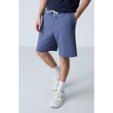 Air Jones Petrol Pamuklu Kalın Yumuşak Dokulu Standart Fit Basic Erkek Şort - 81277 - 2XL