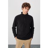 Air Jones River Siyah Dik Yaka Erkek Polar Sweatshirt - 88310