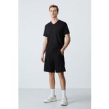 AIR JONES Siyah Pamuklu Kalın Yumuşak Dokulu Standart Fit Basic Erkek Şort - 81276