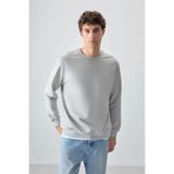 AIR JONES Taş Pamuk Yumuşak Dokulu Standart Fit Basic Erkek Sweatshirt - 88363, Taş, 2XL