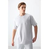 Air Jones Taş Pamuklu Kalın Yumuşak Dokulu Oversize Fit Basic Erkek T-Shirt - 88378
