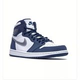 Air Jordan 1 Mid Mavi Bay Bayan Basketbol Ayakkabısı