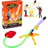 Air Rocket Tekli Seti - Roket Oyuncak - 2 Roket Ve Havalı Roketatar - Tekli Açık Hava Oyuncağı - Air