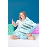 Air Terapi Hava Kanallı Ortopedik Yastık Visco Yastık Mavi 60X40x16cm