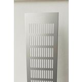 air vent Aluminyum Havalandırma Menfezi 100*400mm Oval Delikli, Mat Eloksal