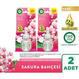 Air Wick 2x19ml Elektrikli Oda Kokusu Yedek Şişe Sakura Bahçesi Doğal Yağ Özleri ile 120 Gün Süren Ferahlık