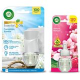 Air Wick Elektrikli Oda Kokusu Kit Temizliğin Esintisi + 120 Gün Etkili Sakura Bahçesi Yedek Şişe