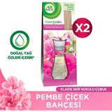 Air Wick Pembe Çiçek Bahçesi Kokulu Çubuk 2X25ML Doğal Yağ Özleri İçeren Oda Kokusu