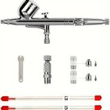 Airbrush Kiti 0,3 0,2 0,5 mm Nozüllü Iğne Hava Çift Hareketli Hava Fırçası Tabancası