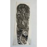 Airbrush Tattoo Adalet Zamanı 1 Hafta Kalıcı Tam Kol Bacak Yapıştırma Geçici Dövme 46 Cm