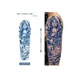Airbrush Tattoo Ağlayan Kadın 3 Hafta Kalıcı Tam Kol Bacak Kaplama Yapıştırma Geçici Dövme 46 Cm