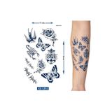 Airbrush Tattoo Akrep Kuş Kelebek Gül 18X11 Cm Yarı Kalıcı Geçici Dövme