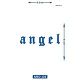 Airbrush Tattoo Angel 5 Cm Minimal Geçici Dövme Yarı Kalıcı Geçici Dövme