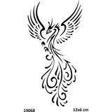 Airbrush Tattoo Anka Kuşu Yapışkanlı Stencil Süsleme ve Boyama Kalıbı Stencil Kalıp