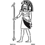 Airbrush Tattoo Antik Mısır Tanrı Thoth Yapışkanlı Stencil Süsleme ve Boyama Kalıbı
