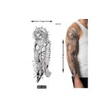 Airbrush Tattoo Antik Yunan 1 Haftalık Tam Kol Bacak Yapıştırma Geçici Dövme 48 Cm