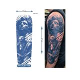 Airbrush Tattoo Antik Yunan 3 Hafta Kalıcı Tam Kol Bacak Kaplama Yapıştırma Geçici Dövme 47 Cm