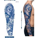 Airbrush Tattoo Asi Güzel Yarı Kalıcı Tam Kol Bacak Kaplama Geçici Dövme