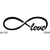 Airbrush Tattoo Aşk Sonsuzluk Yapışkanlı Stencil Süsleme ve Boyama Kalıbı