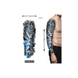Airbrush Tattoo Aslan 1 Hafta Kalıcı Tam Kol Bacak Yapıştırma Geçici Dövme 46 CM