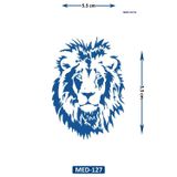 Airbrush Tattoo Aslan 5 Cm Minimal Geçici Dövme Yarı Kalıcı Geçici Dövme