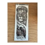 Airbrush Tattoo Aslan Geçici Dövme, 1 Hafta Kalıcı, Tam Kol Bacak, 46 cm