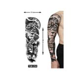 Airbrush Tattoo Aslan İsa 1 Hafta Kalıcı Tam Kol Kaplama Bacak Yapıştırma Geçici Dövme 46 Cm