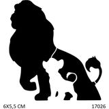 Airbrush Tattoo Aslan Kral Yapışkanlı Stencil Süsleme ve Boyama Kalıbı