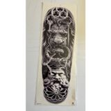 Airbrush Tattoo Aslan Zeus Kartal 1 Hafta Kalıcı Tam Kol Bacak Yapıştırma Geçici Dövme 46 Cm