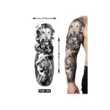 Airbrush Tattoo Aslanlar 1 Hafta Kalıcı Tam Kol Kaplama Bacak Yapıştırma Geçici Dövme 46 Cm