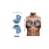Airbrush Tattoo Aslanlar Büyük Boy Bel Göğüs Sırt İçin 1 Ay Kalıcı Geçici Dövme