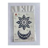 Airbrush Tattoo Ay Yıldız Minimal Geçici Dövme, 11x8 cm, Yarı Kalıcı