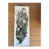 Airbrush Tattoo Baltalı 1 Hafta Kalıcı Tam Kol Bacak Yapıştırma Geçici Dövme 46 Cm