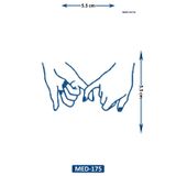 Airbrush Tattoo Best Friends 5 Cm Minimal Geçici Dövme Yarı Kalıcı Geçici Dövme