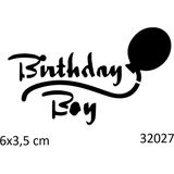 Airbrush Tattoo Birthday Boy Doğum Günü Yapışkanlı Stencil Süsleme ve Boyama Kalıbı