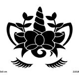 Airbrush Tattoo Bitki Saçlı Kız Yapışkanlı Stencil Süsleme ve Boyama Kalıbı