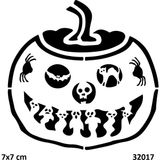 Airbrush Tattoo Cadı Kabak Hallowen Yapışkanlı Stencil Süsleme ve Boyama Kalıbı