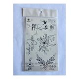 Airbrush Tattoo Çiçek Kuş 18X11 Cm Yarı Kalıcı Geçici Dövme