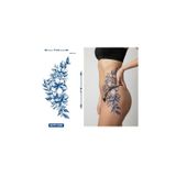 Airbrush Tattoo Çiçekler Büyük Boy Bel Göğüs Sırt İçin 1 Ay Kalıcı Geçici Dövme