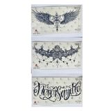 Airbrush Tattoo Çiçekli Kanat 3 Hafta Kalıcı 3 adet Sırt Göğüs için Büyük Boy Yarı Kalıcı Dövme