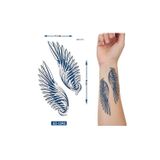 Airbrush Tattoo Çift Kanat 18X11 Cm Yarı Kalıcı Geçici Dövme