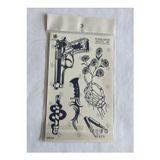 Airbrush Tattoo Çılgın Tasarımlar 18X11 Cm Yarı Kalıcı Geçici Dövme