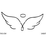 Airbrush Tattoo Çizgi Kanat Yapışkanlı Stencil Süsleme ve Boyama Kalıbı