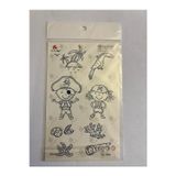 Airbrush Tattoo Çocuk Desenleri 18X11 Cm Yarı Kalıcı Hayalet Geçici Dövme Yapıştırma Dövme