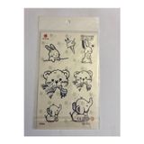 Airbrush Tattoo Çocuk Karakterleri 18X11 Cm Aylık Yarı Kalıcı Kalıcı Geçici Dövme Yapıştırma Dövme