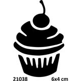 Airbrush Tattoo Cup Cake Yapışkanlı Stencil Süsleme ve Boyama Kalıbı Stencil Kalıp