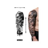 Airbrush Tattoo Deniz Tanrısı 1 Hafta Kalıcı Tam Kol Bacak Yapıştırma Geçici Dövme 46 Cm